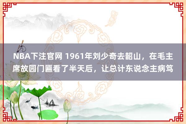NBA下注官网 1961年刘少奇去韶山，在毛主席故园门匾看了半天后，让总计东说念主病笃