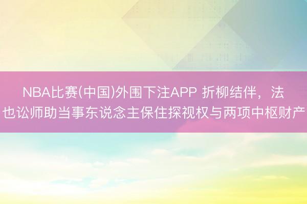 NBA比赛(中国)外围下注APP 折柳结伴，法也讼师助当事东说念主保住探视权与两项中枢财产