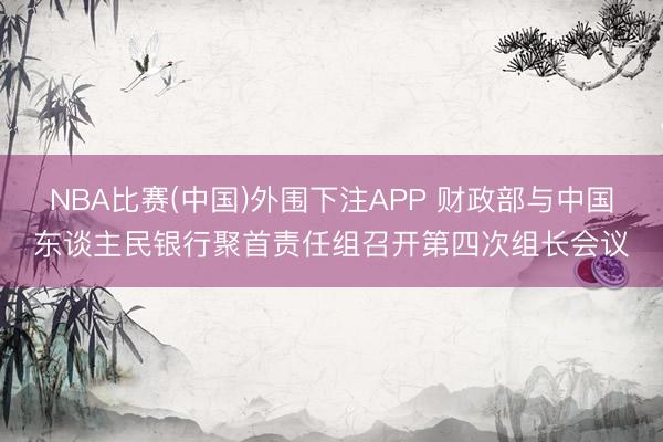 NBA比赛(中国)外围下注APP 财政部与中国东谈主民银行聚首责任组召开第四次组长会议