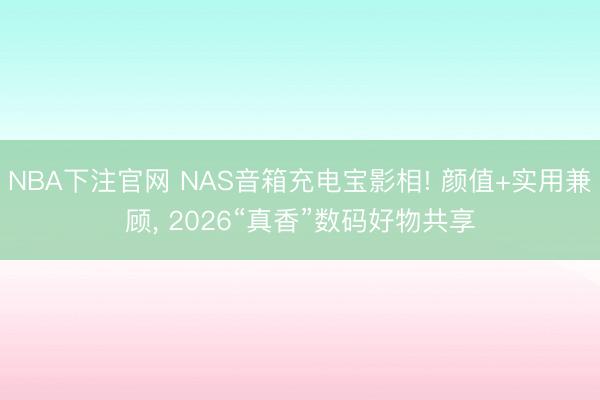 NBA下注官网 NAS音箱充电宝影相! 颜值+实用兼顾， 2026“真香”数码好物共享