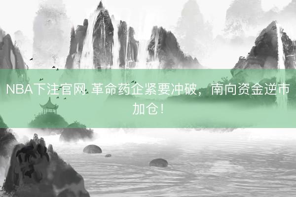 NBA下注官网 革命药企紧要冲破，南向资金逆市加仓！