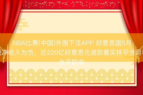 NBA比赛(中国)外围下注APP 好意思国5月关税净收入为负，近220亿好意思元退款着实抹平当月税收