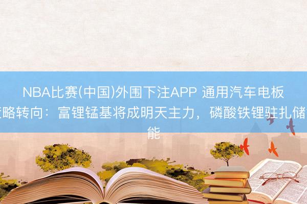 NBA比赛(中国)外围下注APP 通用汽车电板策略转向：富锂锰基将成明天主力，磷酸铁锂驻扎储能