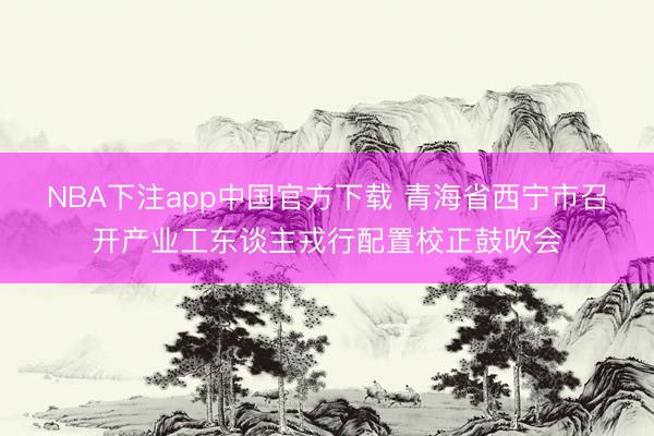 NBA下注app中国官方下载 青海省西宁市召开产业工东谈主戎行配置校正鼓吹会