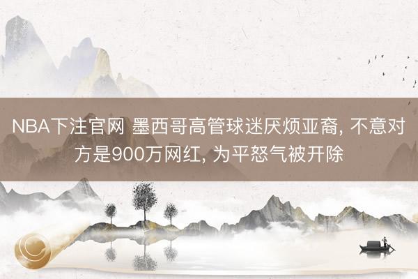 NBA下注官网 墨西哥高管球迷厌烦亚裔， 不意对方是900万网红， 为平怒气被开除