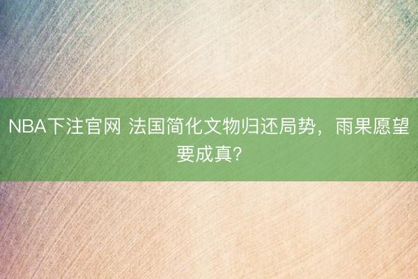NBA下注官网 法国简化文物归还局势,雨果愿望要成真?